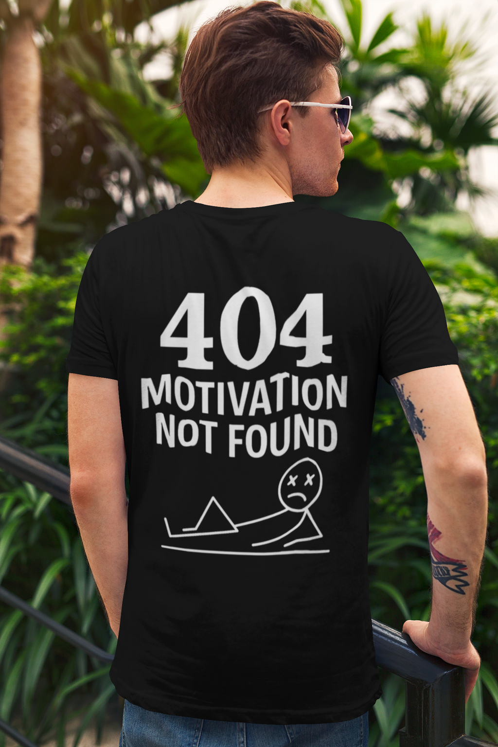 AFK Dark Mode "404 Motivation Not Found" Premium Shirt
