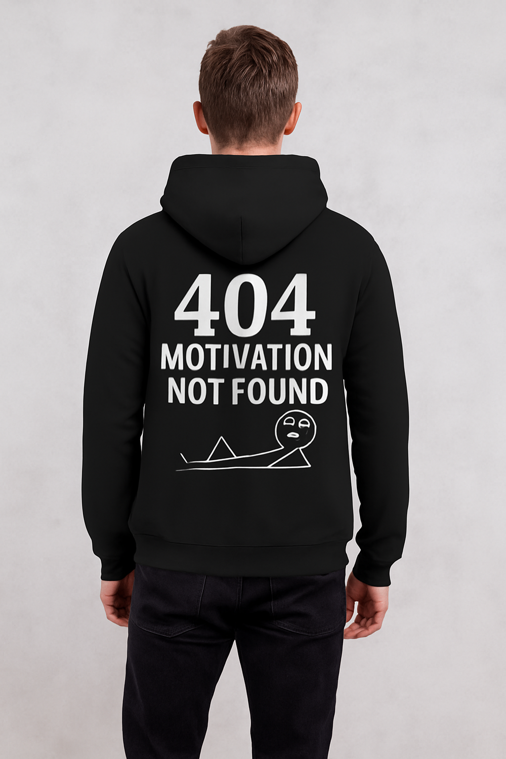 AFK Dark Mode "404 Motivation Not Found" Premium Unisex Hoodie