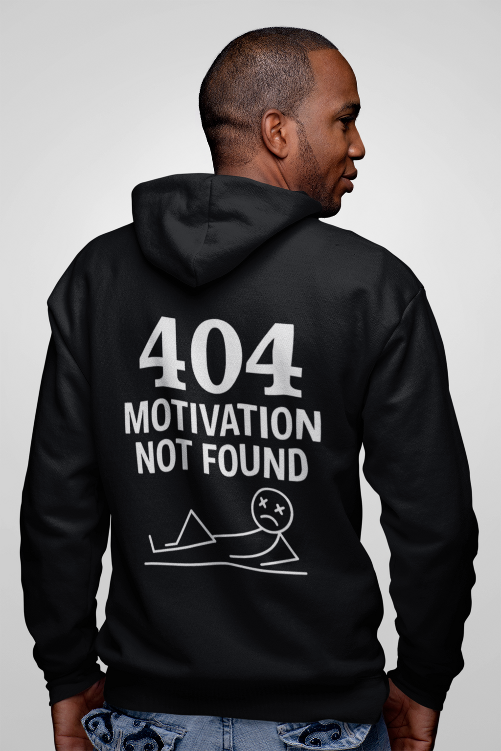 AFK Dark Mode "404 Motivation Not Found" Zipper