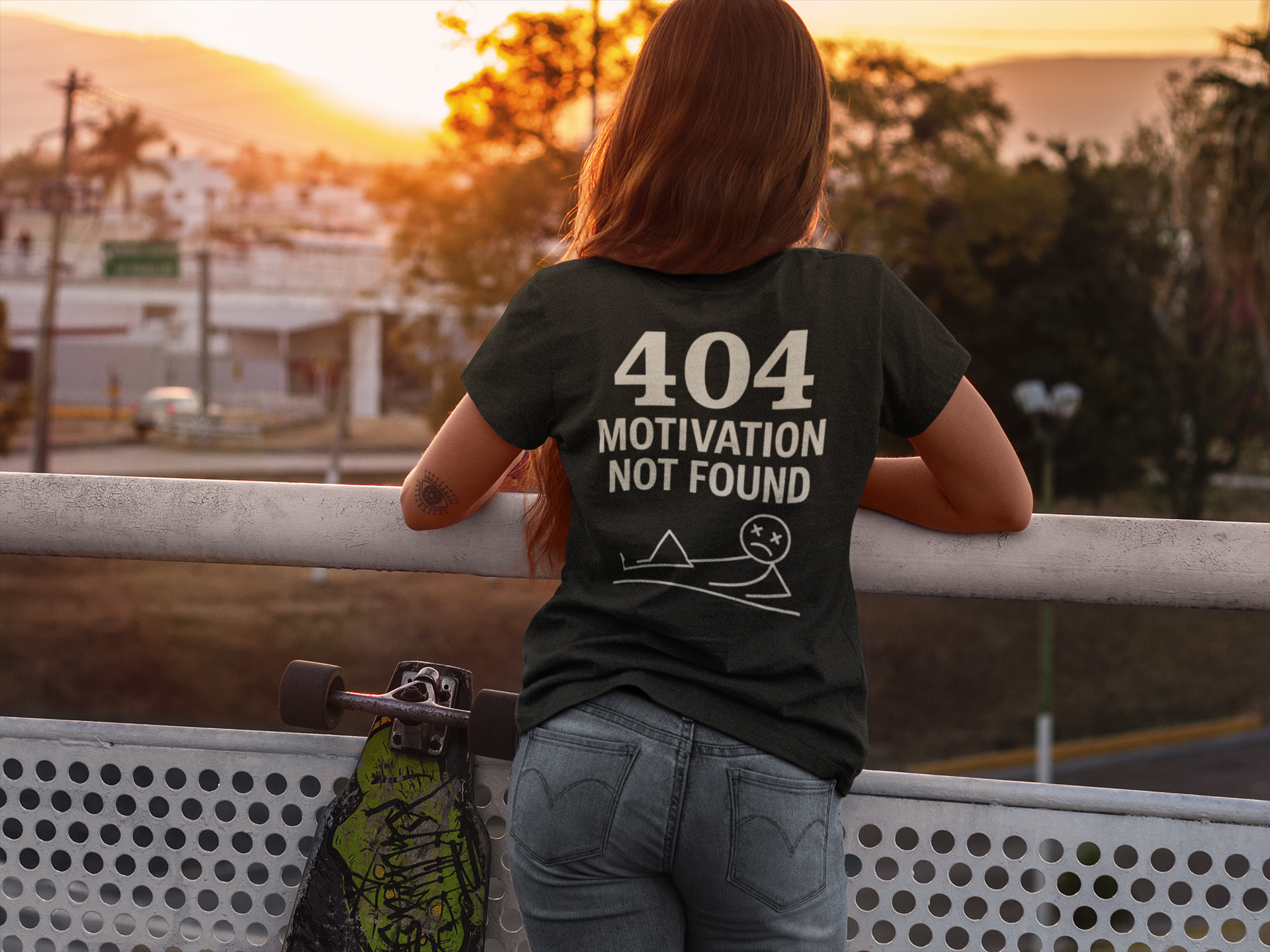 AFK Dark Mode "404 Motivation Not Found" Premium Shirt