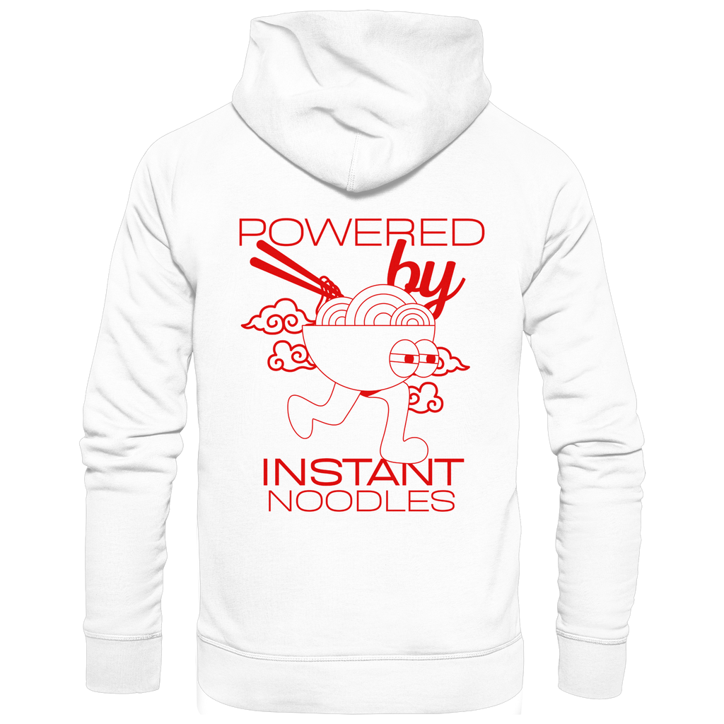 AFK Fun Mode "Powered by Instant Noodles" RED EDITION - Basic Unisex Hoodie