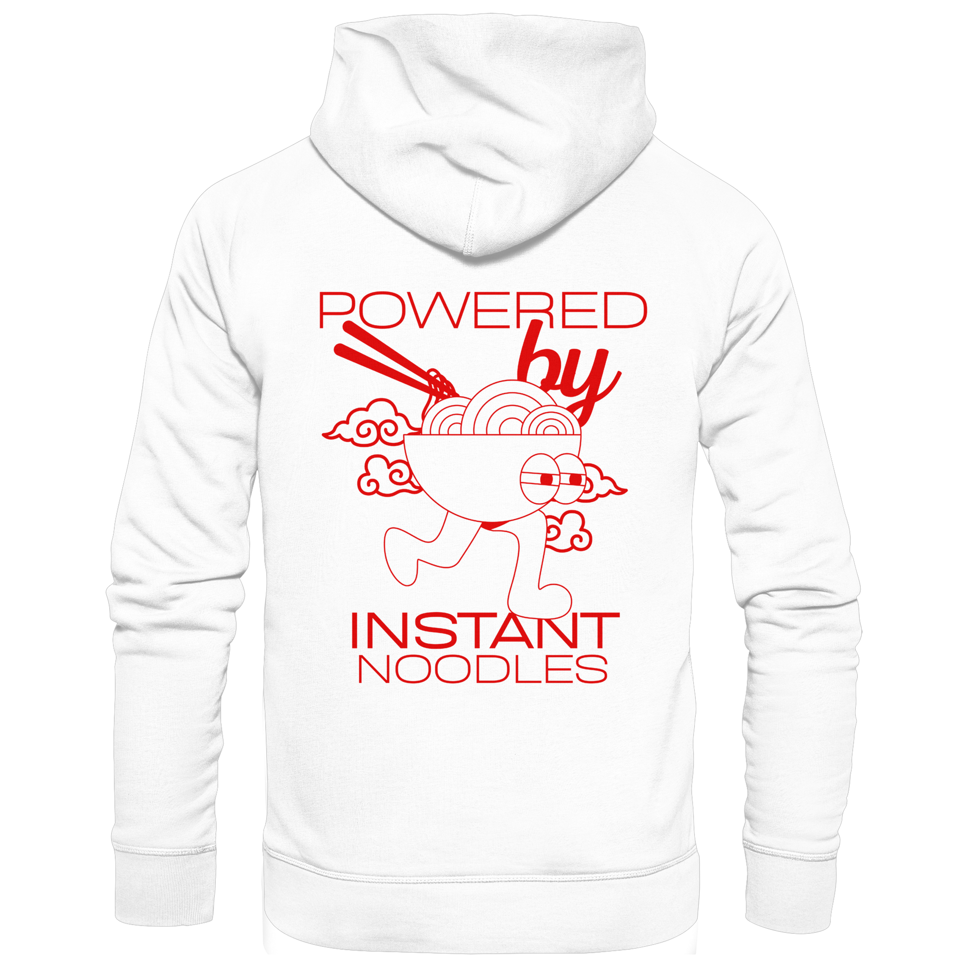 AFK Fun Mode "Powered by Instant Noodles" RED EDITION - Basic Unisex Hoodie