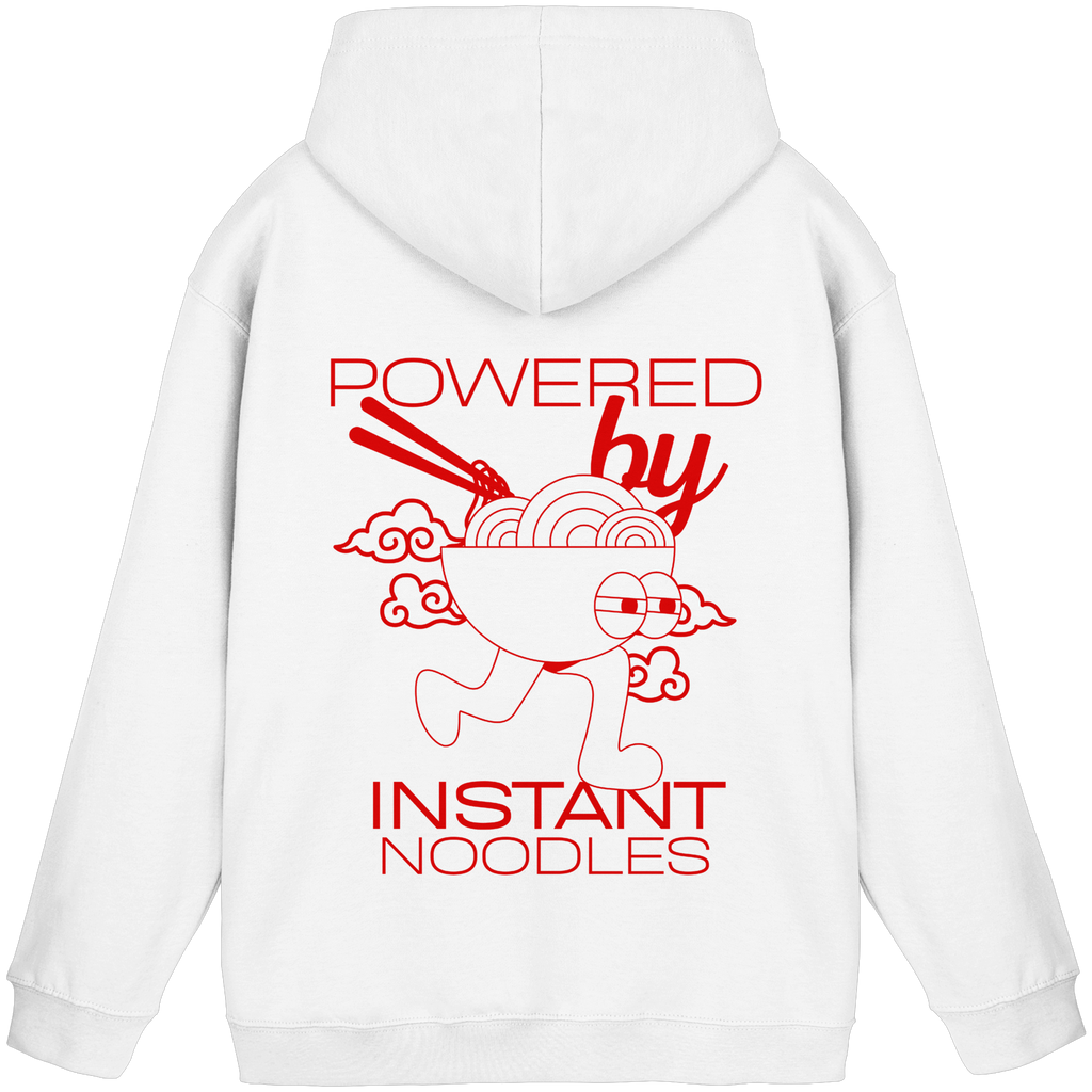 AFK Fun Mode "Powered by Instant Noodles" RED EDITION - Premium Hoodie