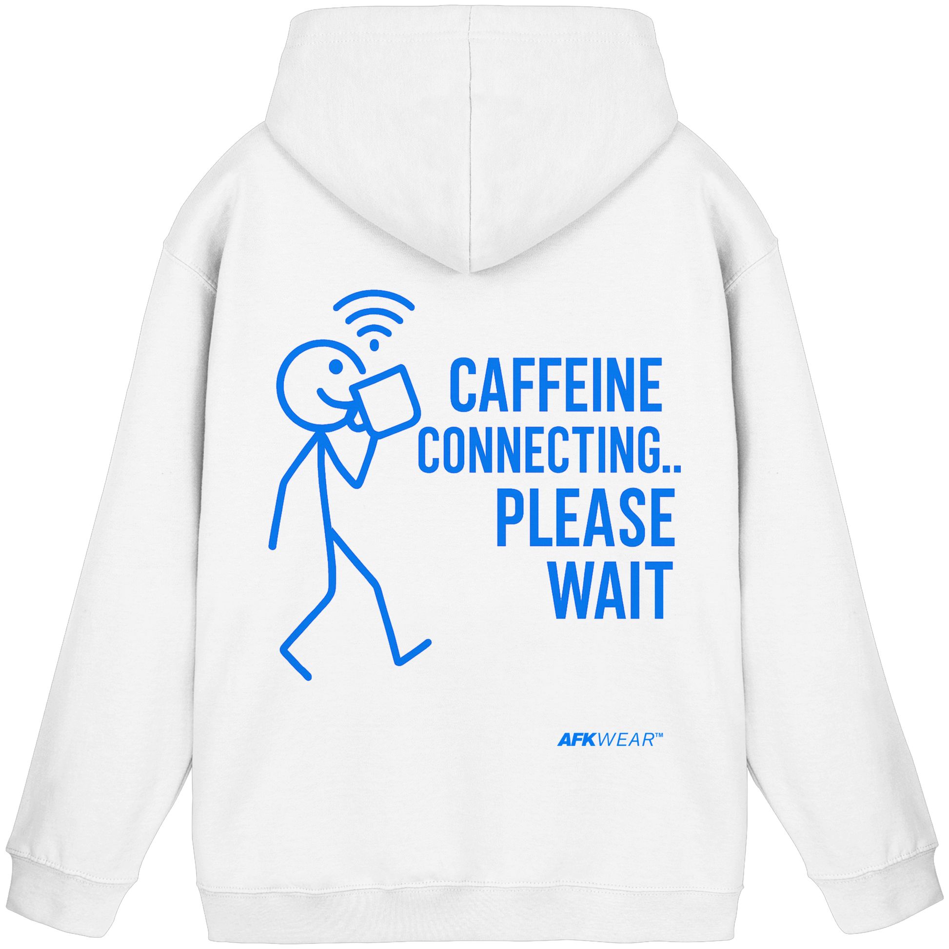 AFK Loading Mode "Caffeine Connecting" Backprint - Basic Unisex Hoodie