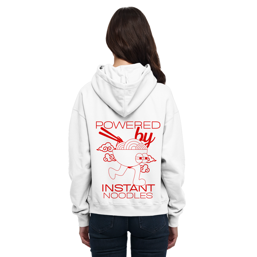 AFK Fun Mode "Powered by Instant Noodles" RED EDITION - Basic Unisex Hoodie