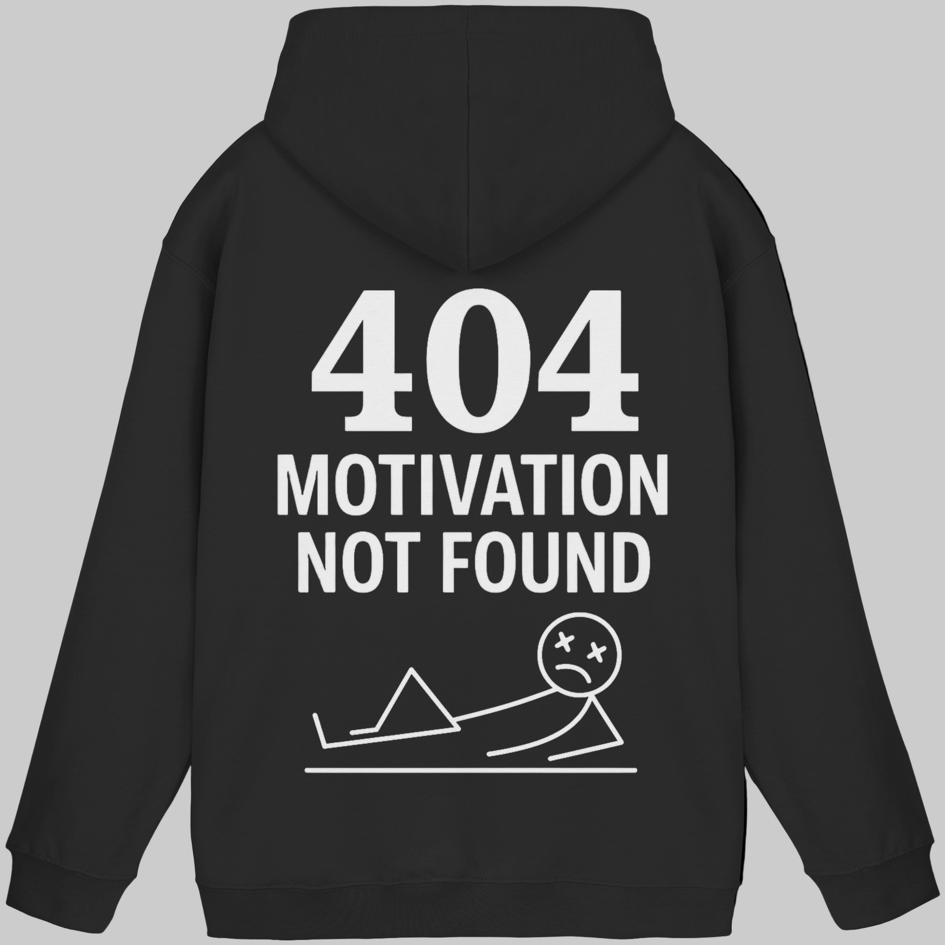 AFK Dark Mode "404 Motivation Not Found" Premium Unisex Hoodie