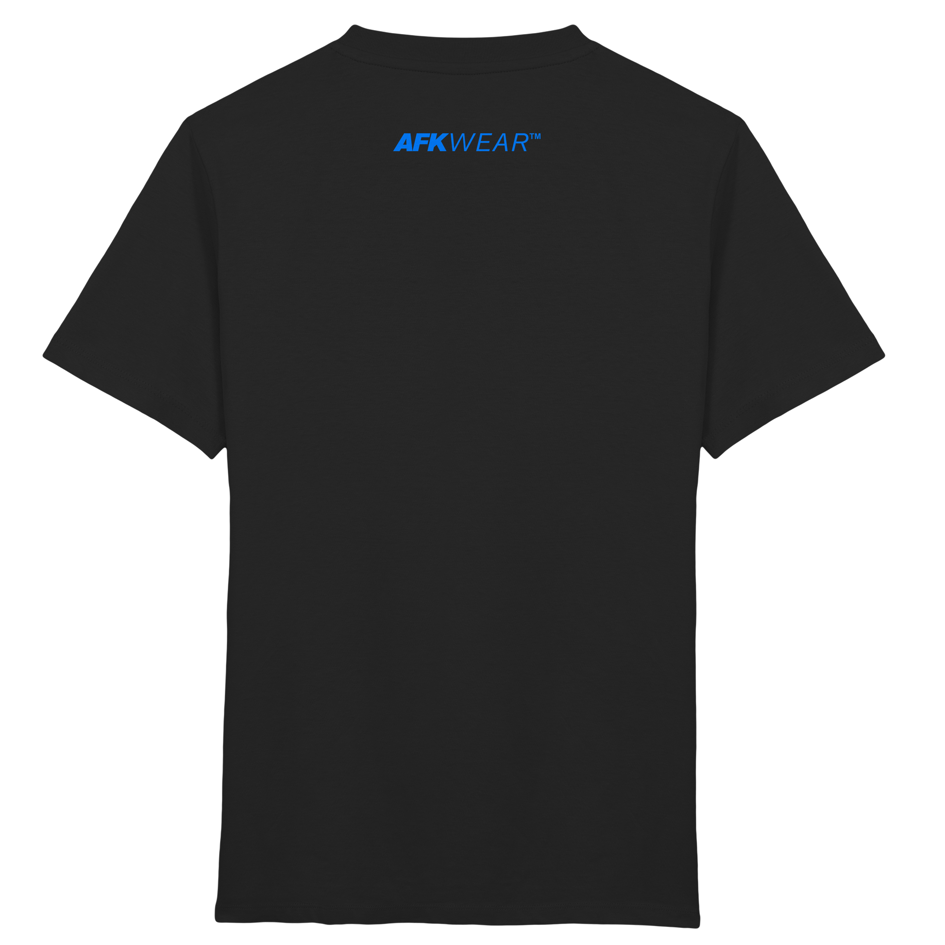 Schwarzes Kinder T-Shirt mit „Eat Sleep Game Repeat“ Gaming Print vorne. Rückseite mit dem Logo
