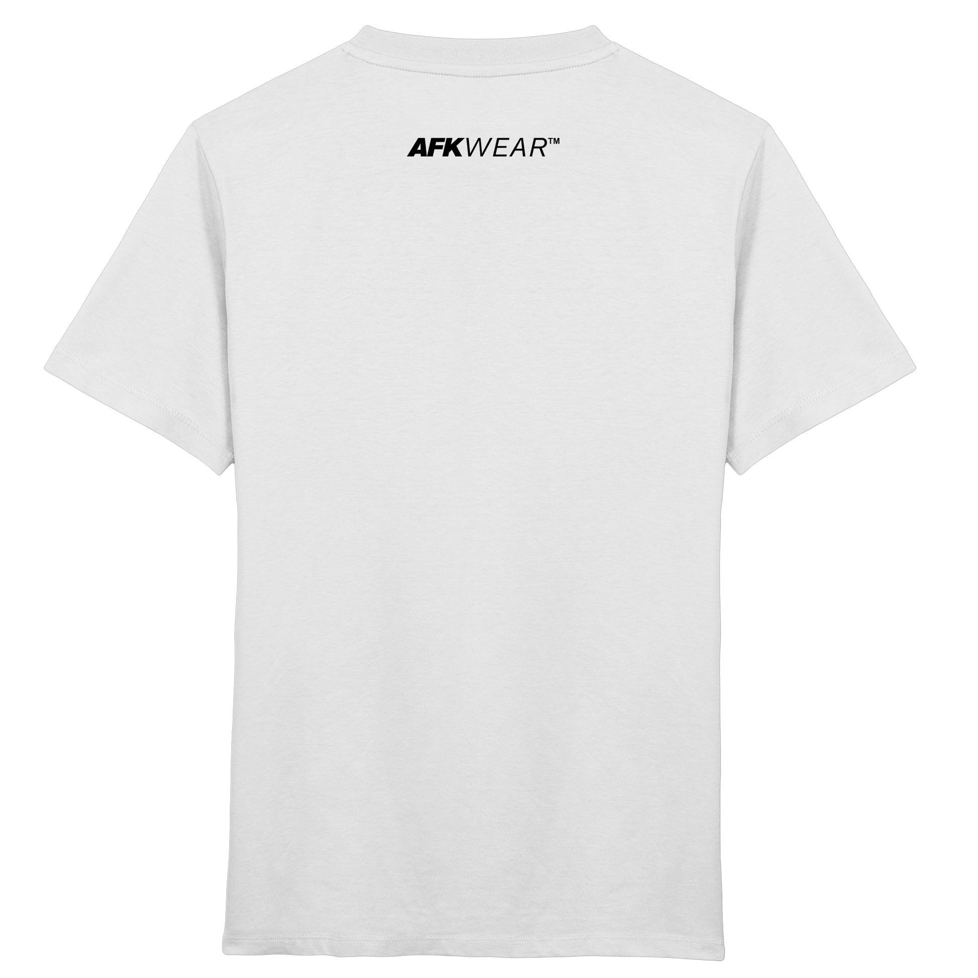 Rückseite des weißen Born to Game Kids T-Shirts mit AFKWEAR Logo