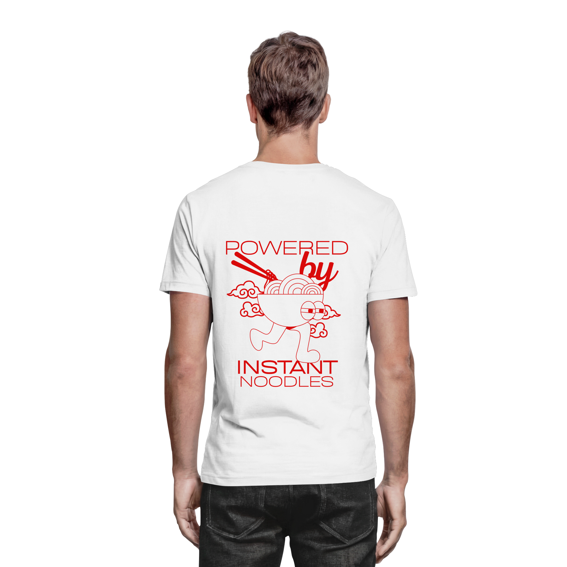 AFK Fun Mode "Powered by Instant Noodles" RED EDITION - Premium Shirt