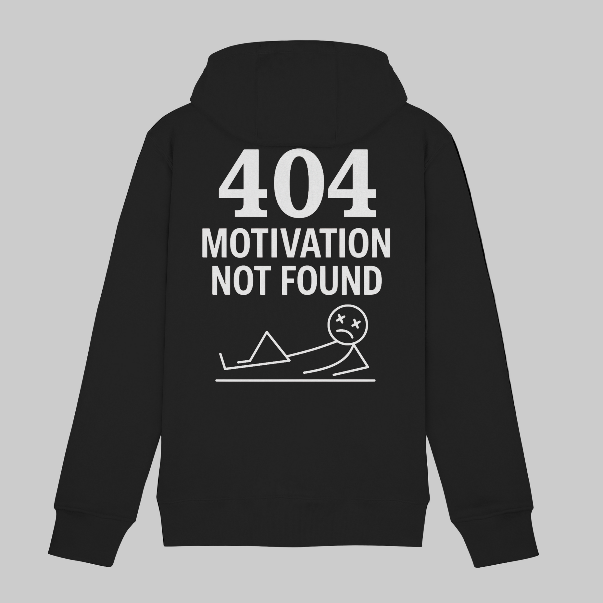 AFK Dark Mode "404 Motivation Not Found" Zipper